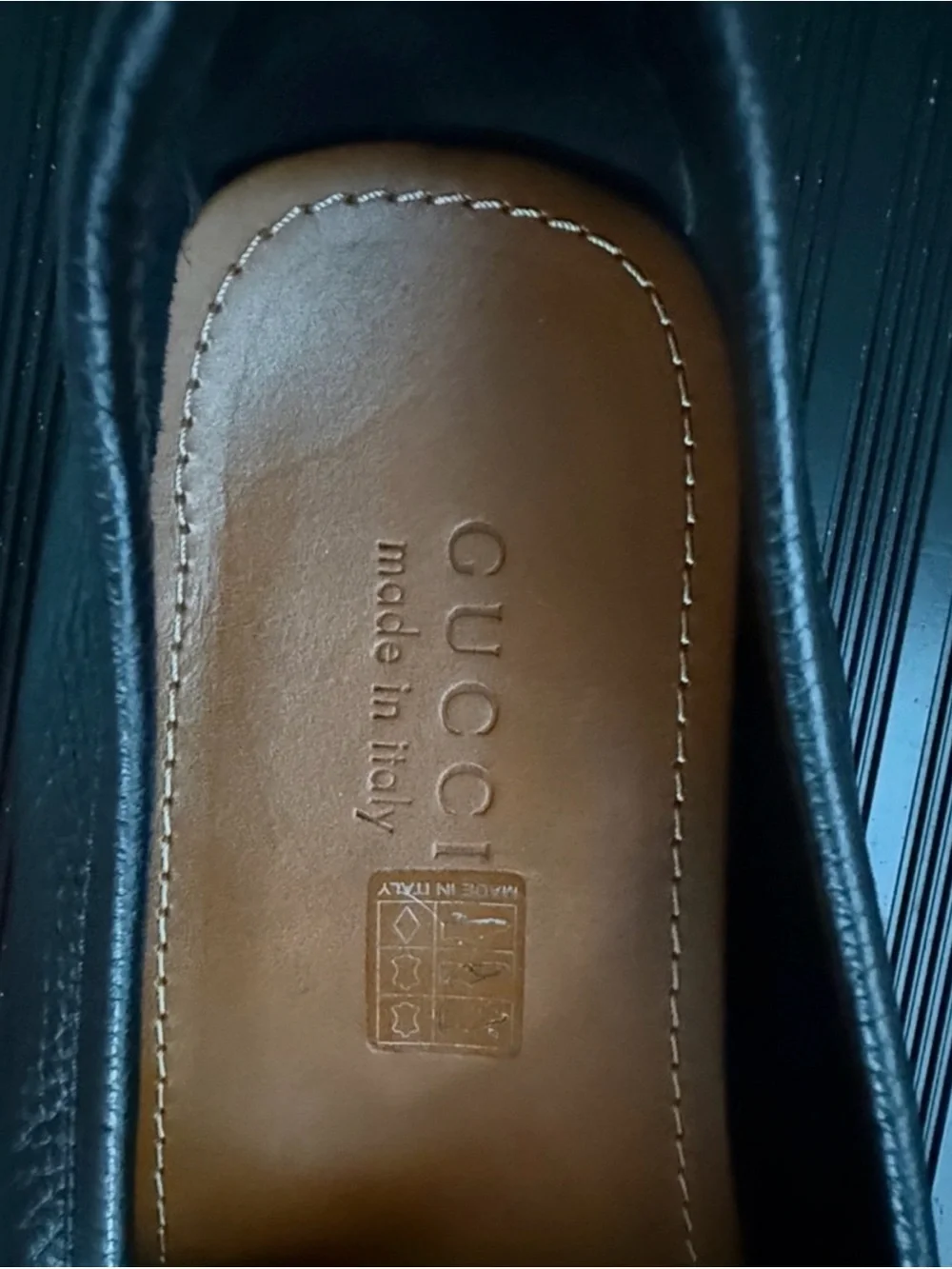 Gucci black leather